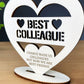 Chance Made Us Colleagues Leaving Job Gift Wood Heart Friendship