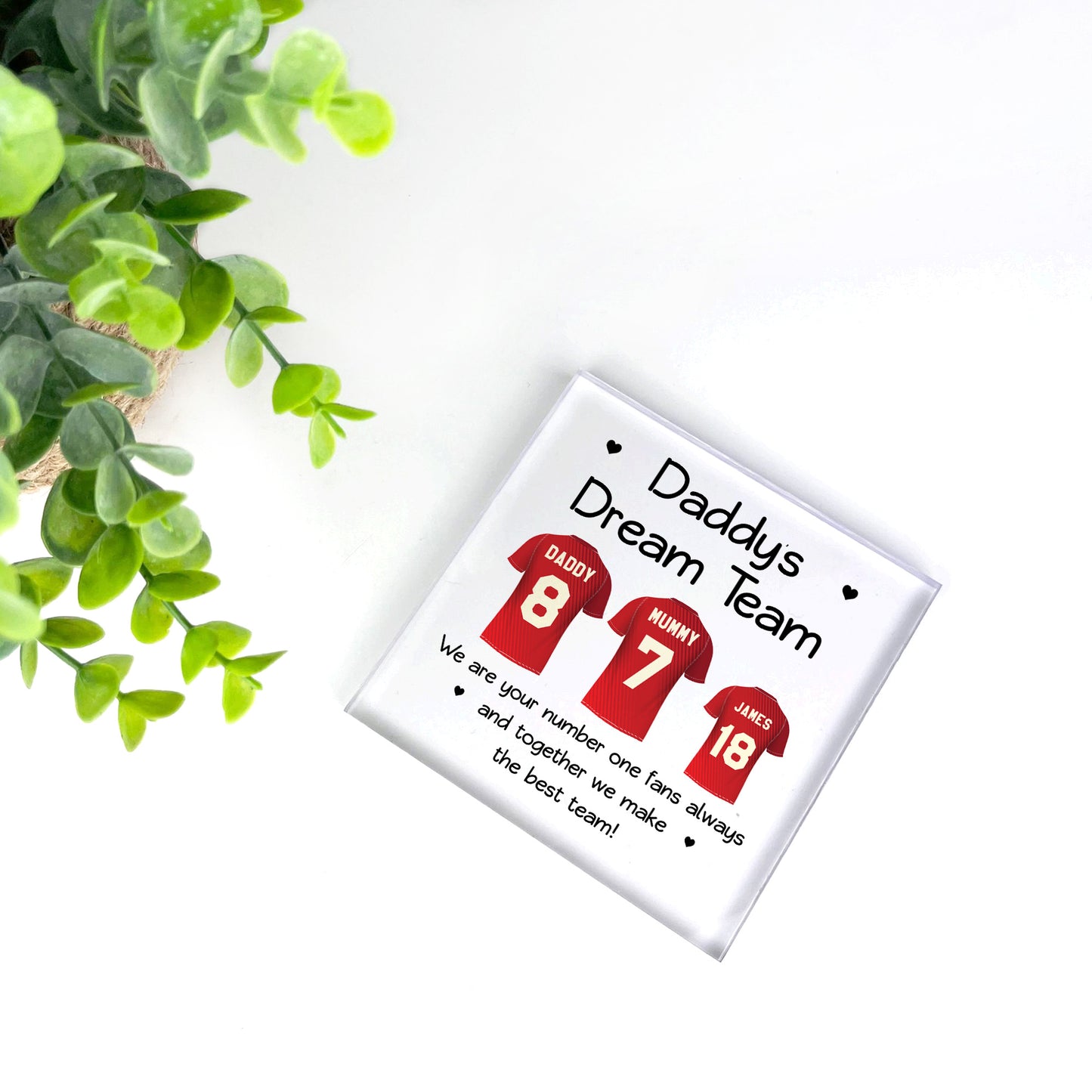 Personalised Football Shirt Plaque Gift for Dad Christmas