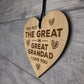 Great Grandad Gifts Engraved Heart Birthday Gift For Grandad