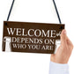 Funny Bar Welcome Sign Novelty Man Cave Gifts Home Bar Decor
