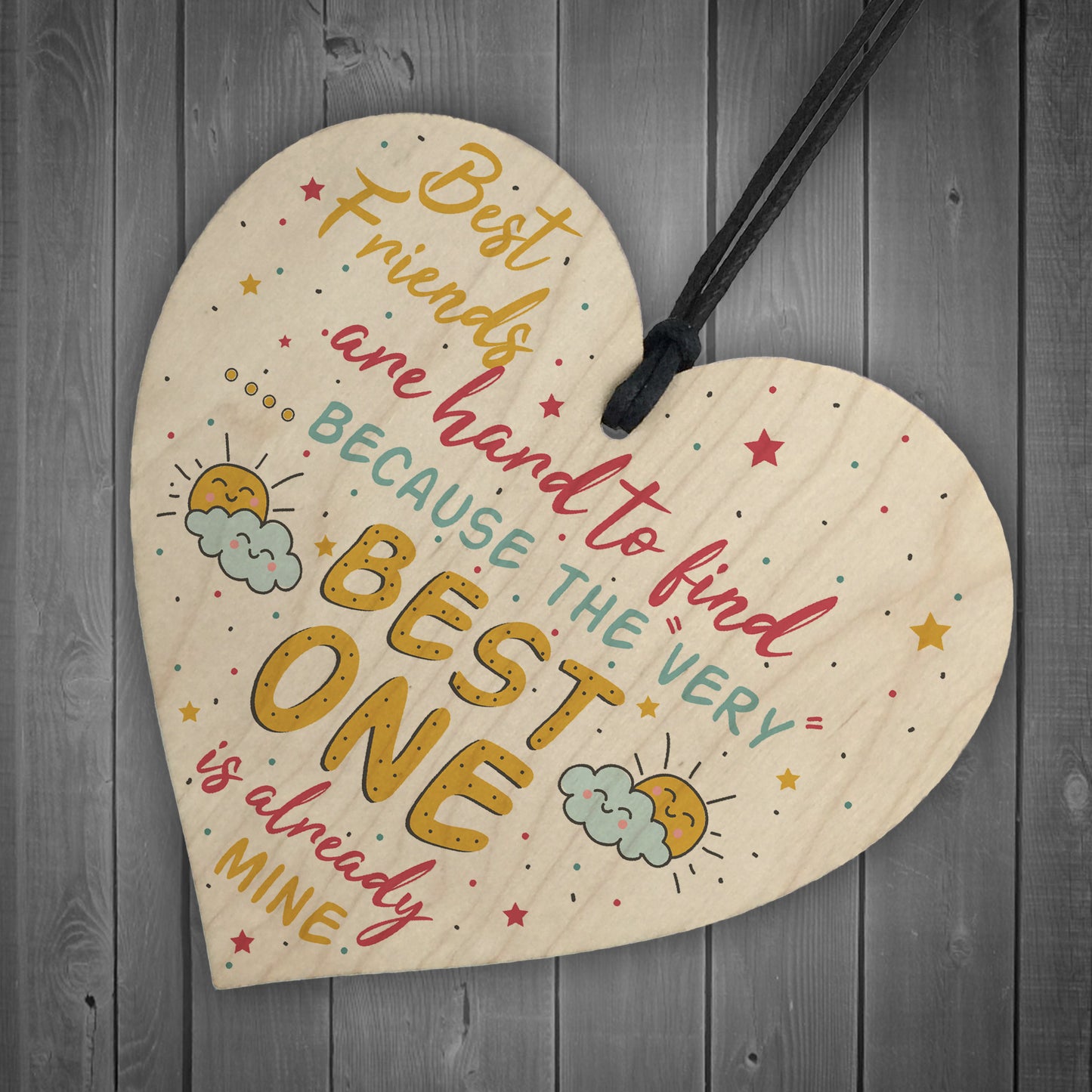 Best FRIEND Christmas Gifts Friendship Gift Wood Heart Thank You