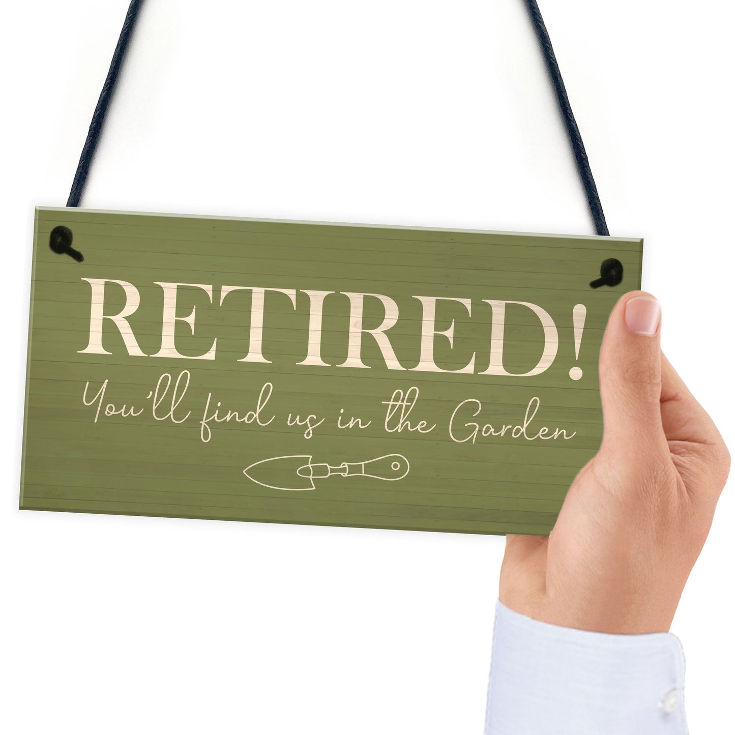 Funny Garden Sign Novelty Retirement Gift Hanging Door Shed Sign
