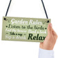 Garden Rules Novelty Hanging Plaque SummerHouse Sign Garden Shed