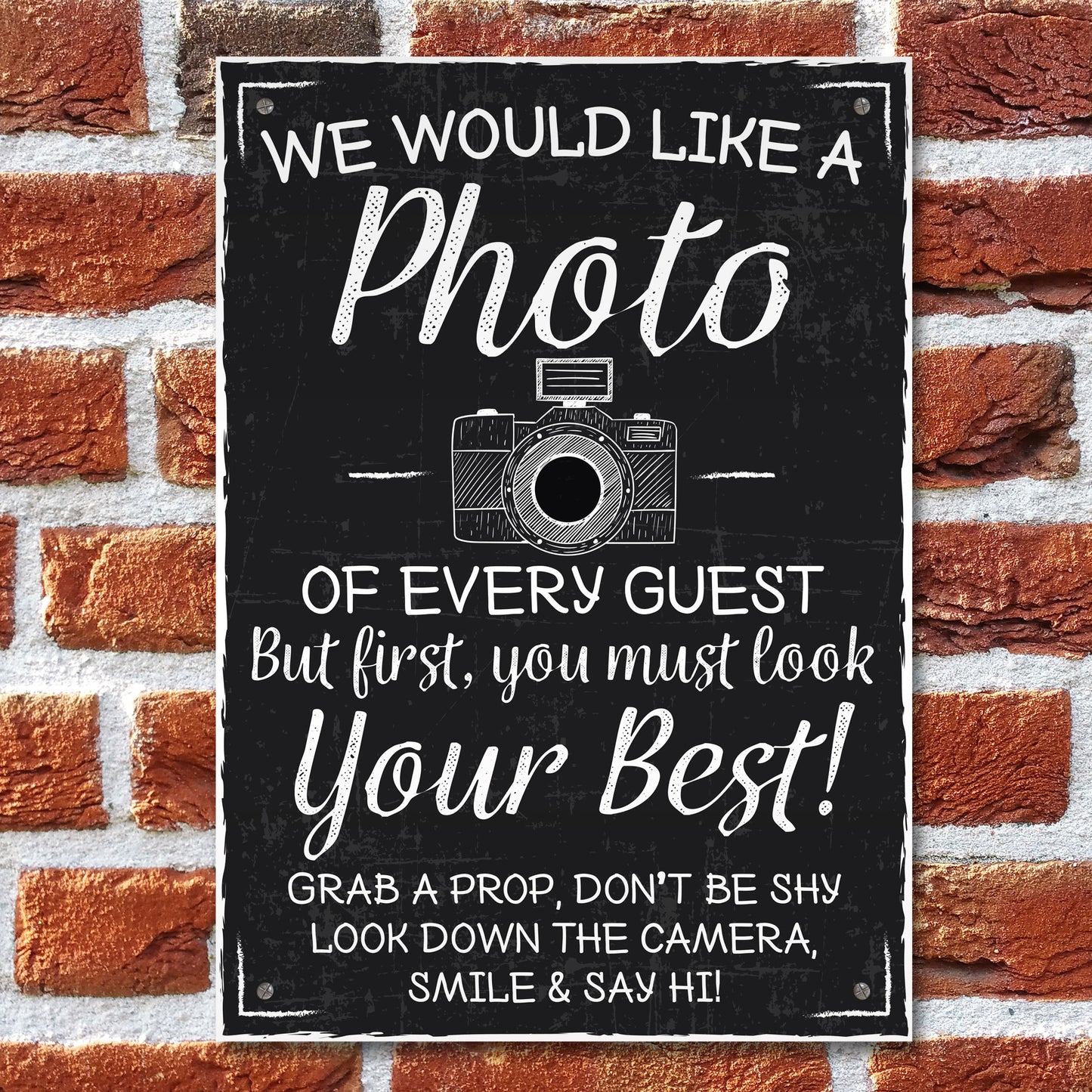 We Would Like A Photo Photobooth Sign Chalk Board Wedding Decor