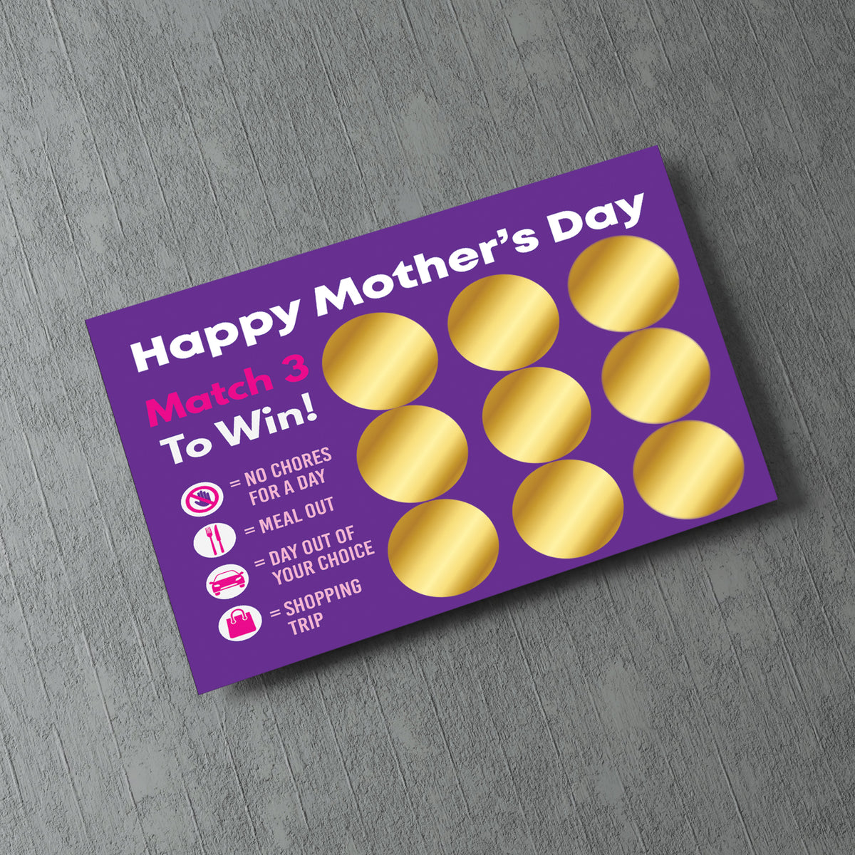 Mothers Day Gift for Mum Mother's Day Scratch Card for Mum Card