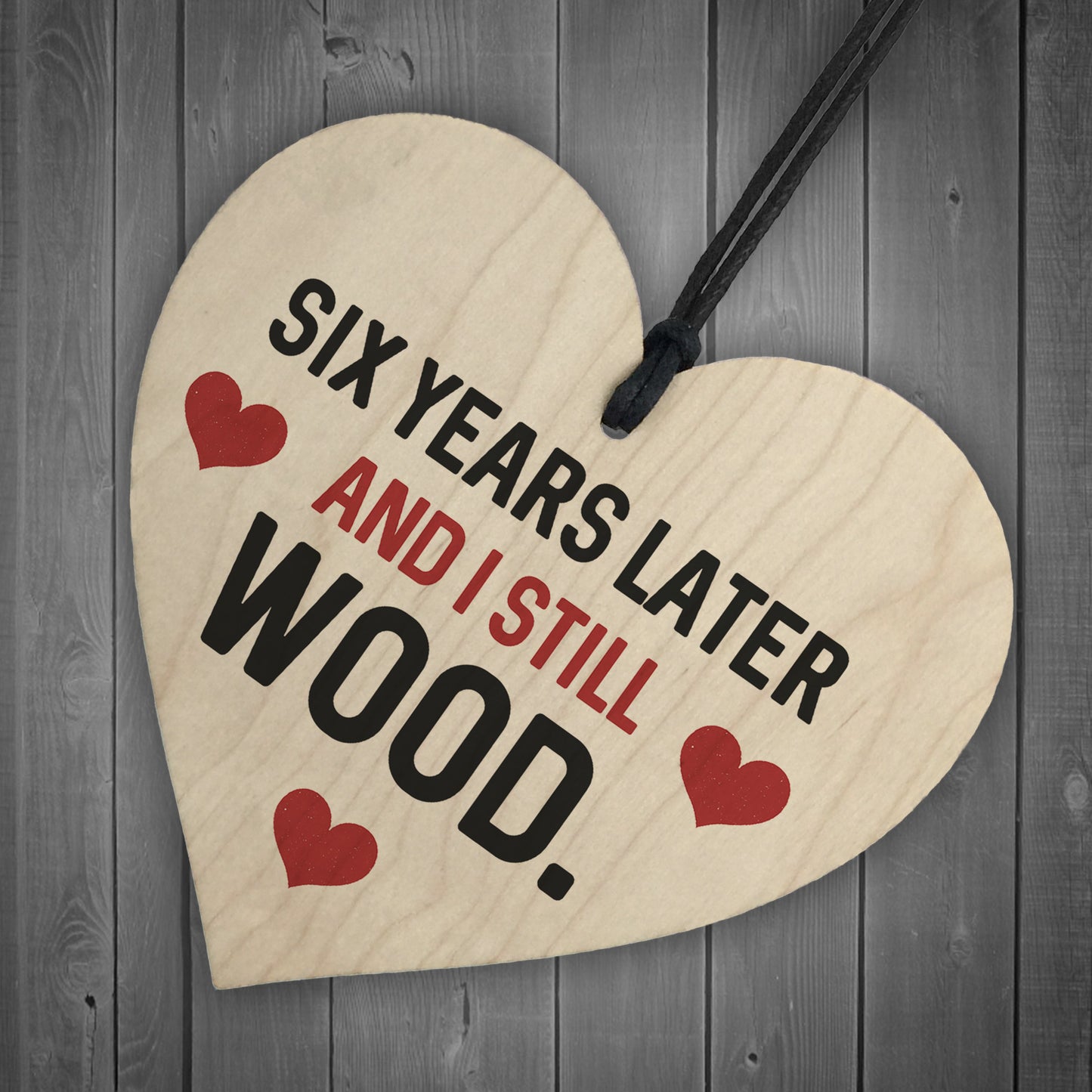 Funny 6th Anniversary Gift For Wife Husband Heart Gift For Him