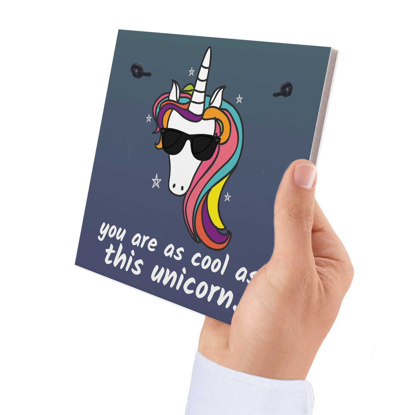 You Are As Cool As This Unicorn Hanging Art Plaque Girls Gift