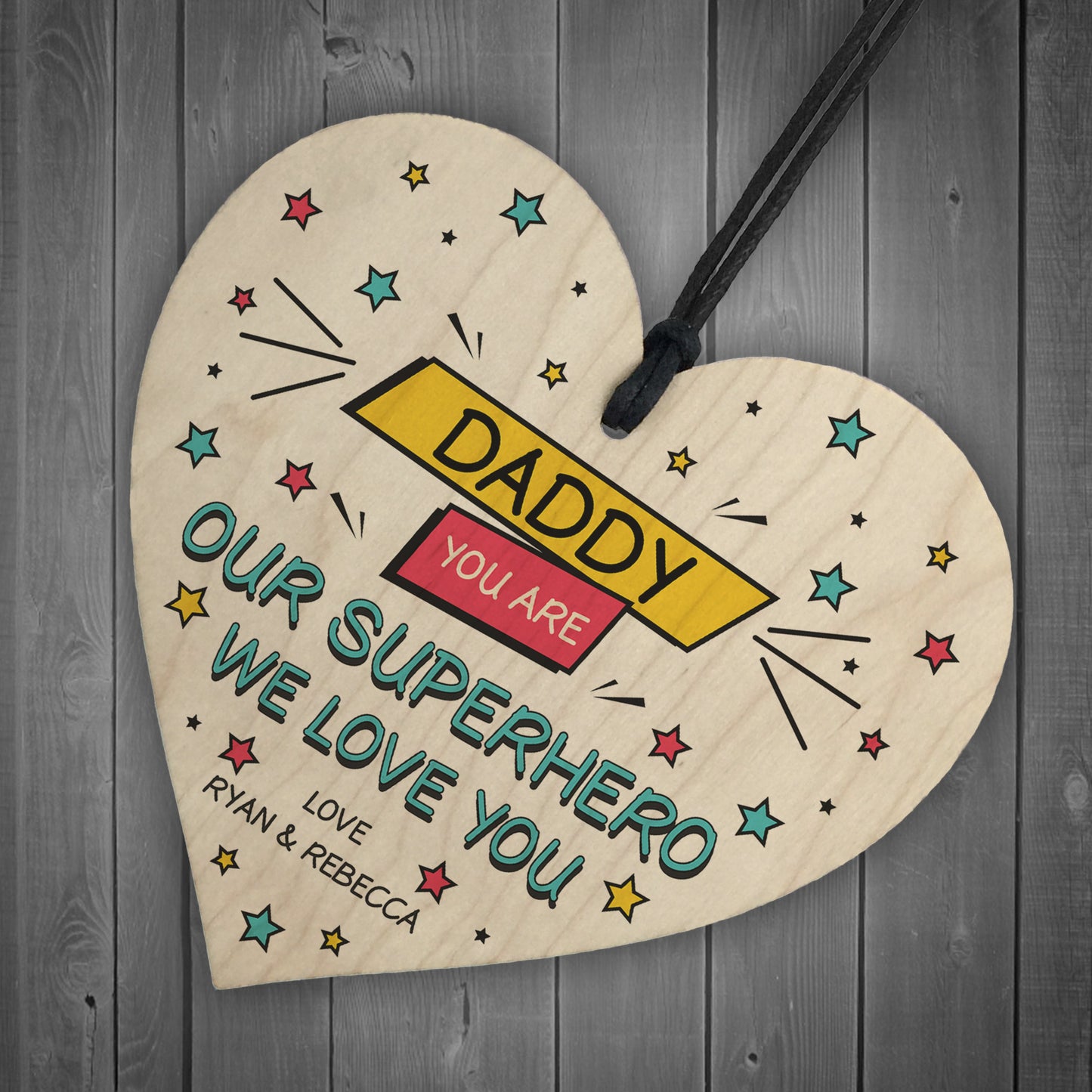 Fathers Day Birthday Gift For Daddy Personalised Superhero Gift