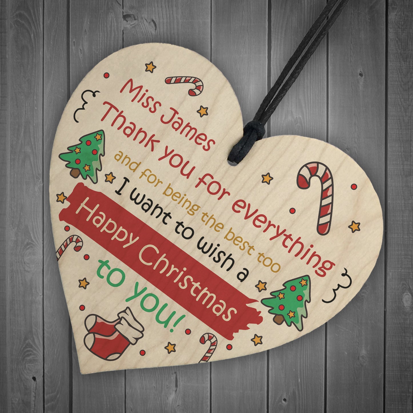 Teacher Gift Poem Personalised Christmas Teacher Gift Thank You