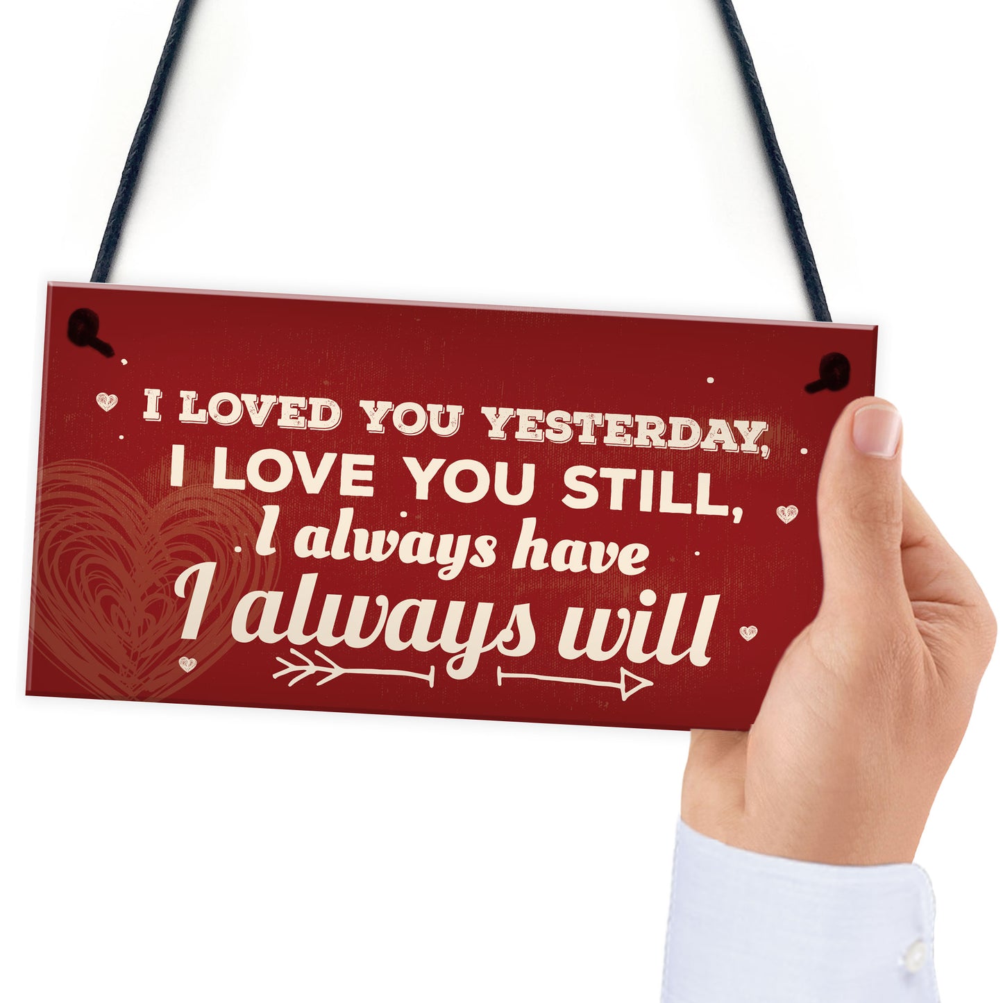 Love You Always Vintage Sign Valentines Anniversary Birthday