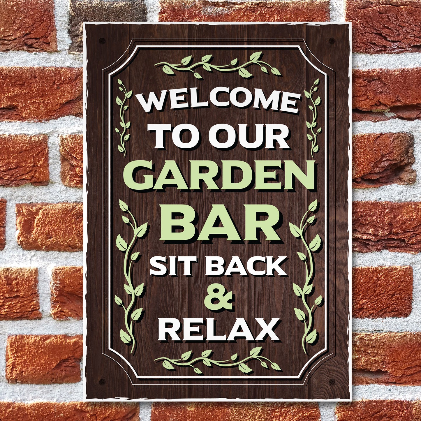 GARDEN BAR Sign For Outdoor Hanging Wall Decor Bar Signs