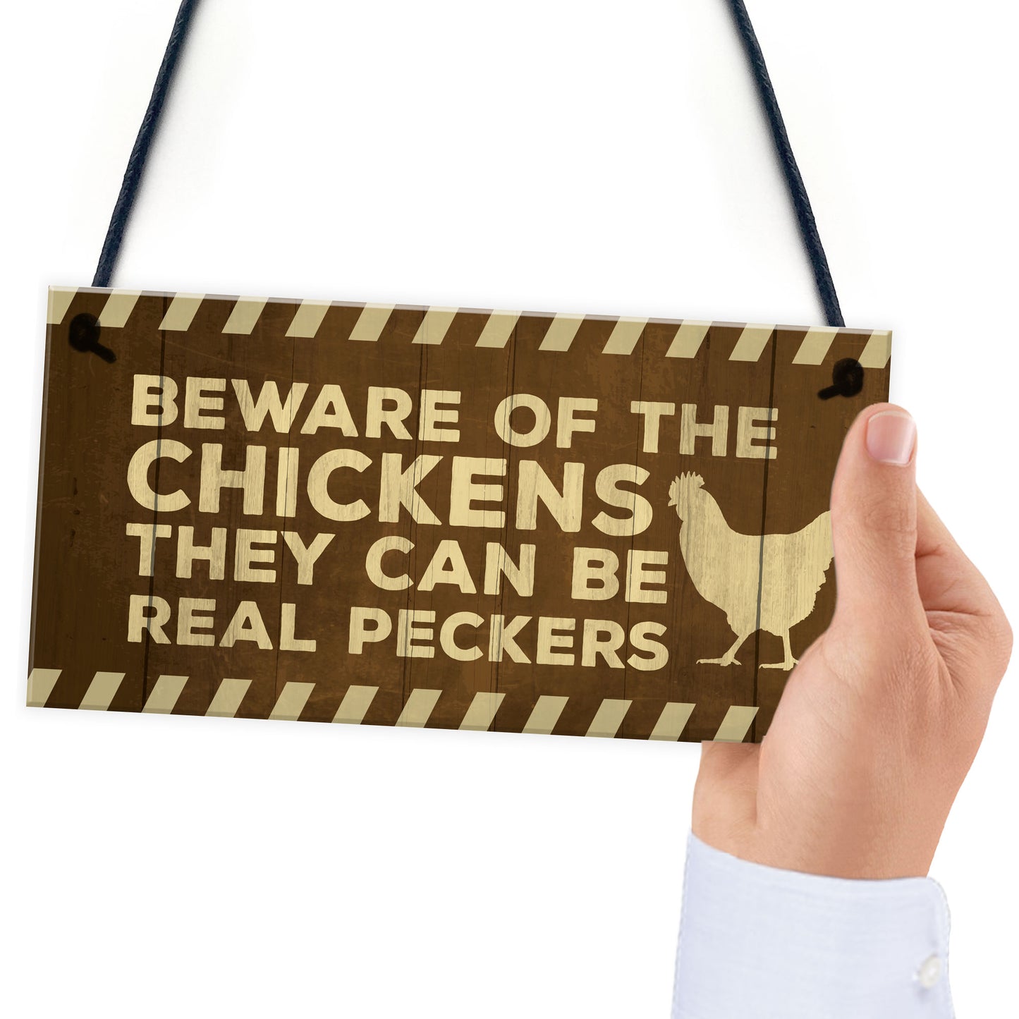 Beware Of The Chickens Sign Funny Chicken Coop Sign Home Plaque