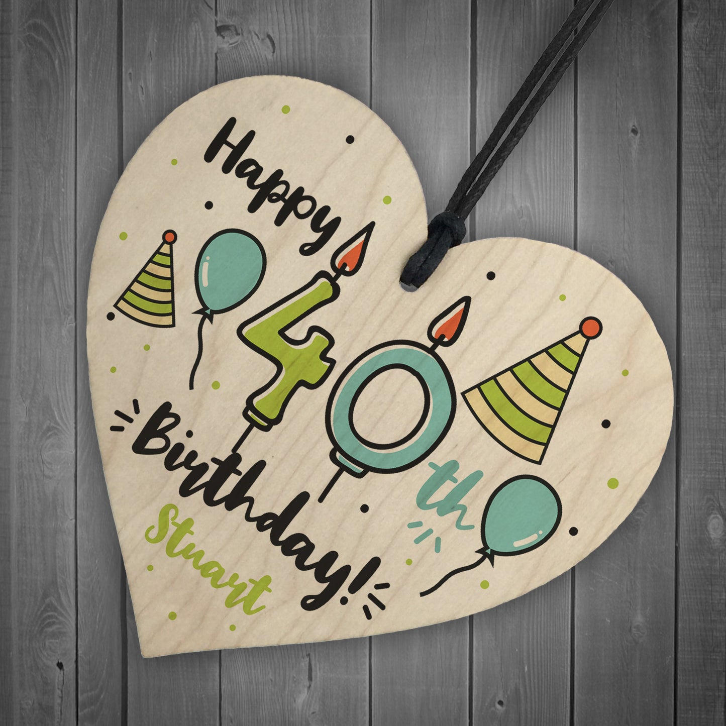 Quirky Personalised 40th Birthday Gift For Him Her Mum Dad