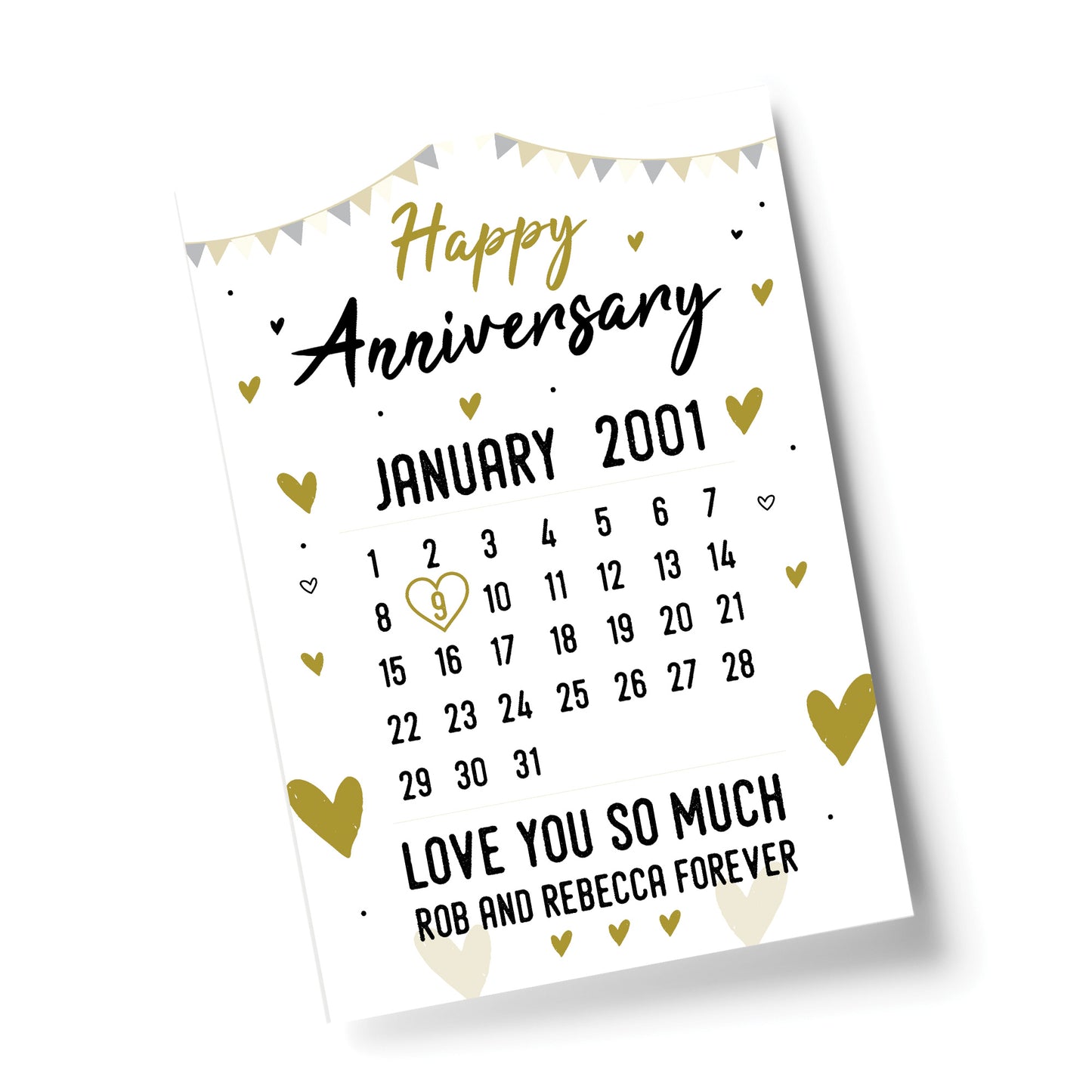 Anniversary Gift For Him Print Calender Anniversary Gift For Her