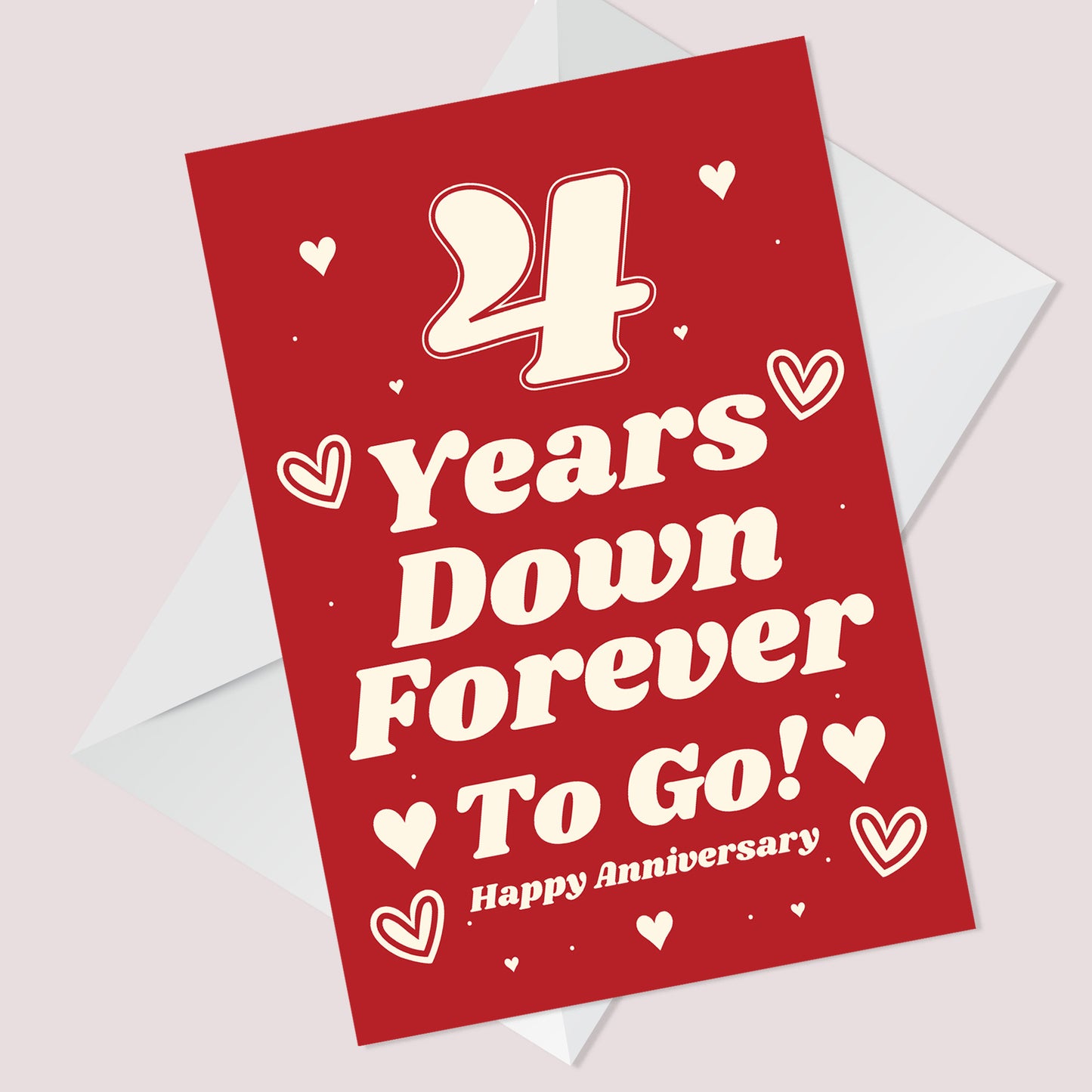 Funny Joke 4th Anniversary Card For Husband Wife Card For Him