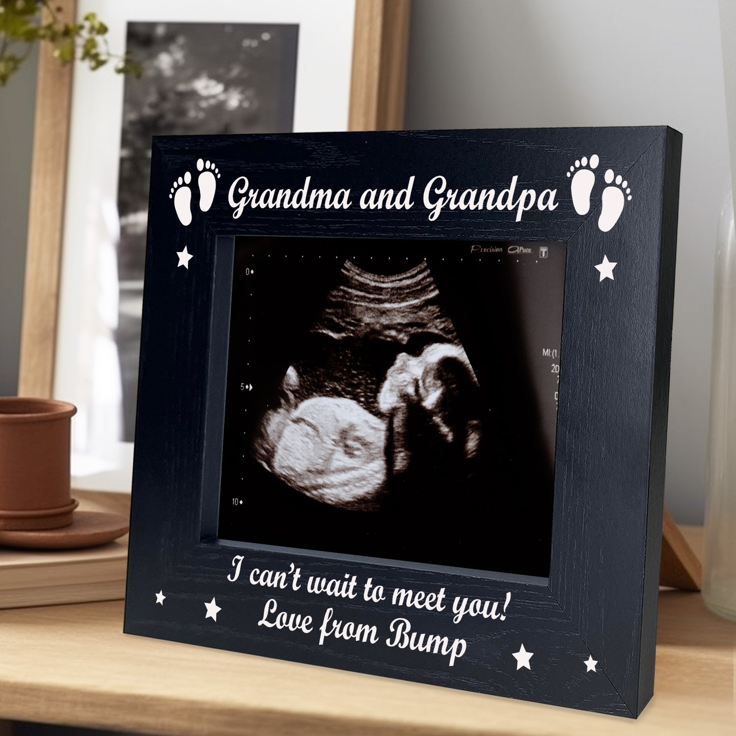 Gift For Grandma And Grandpa Wood Photo Frame Gift From Bump
