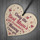 Best Mum Get Promoted To Nanny Wooden Heart Mum Gifts Nanny