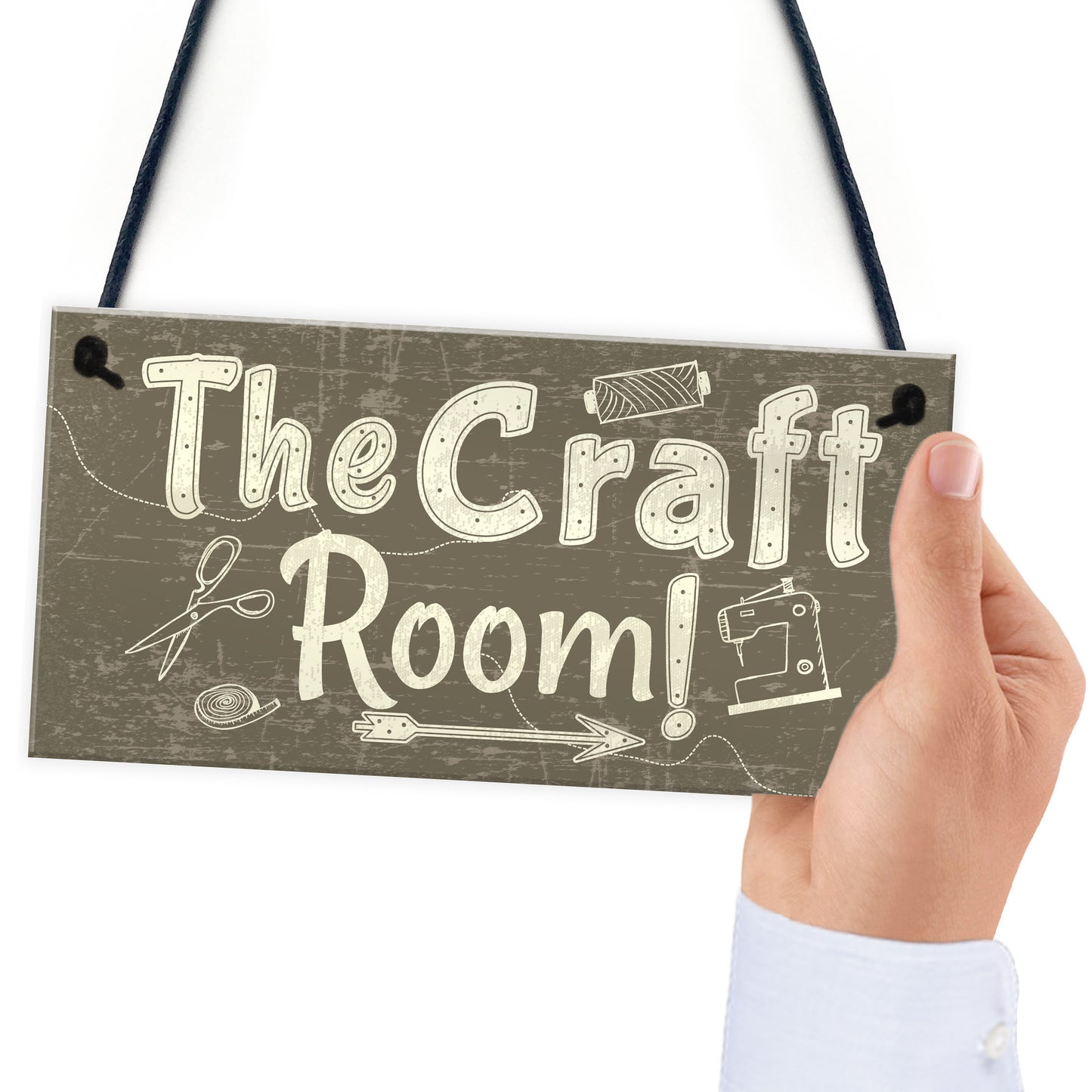 Handmade The Craft Room Home Decor Shabby Chic Hanging Plaque