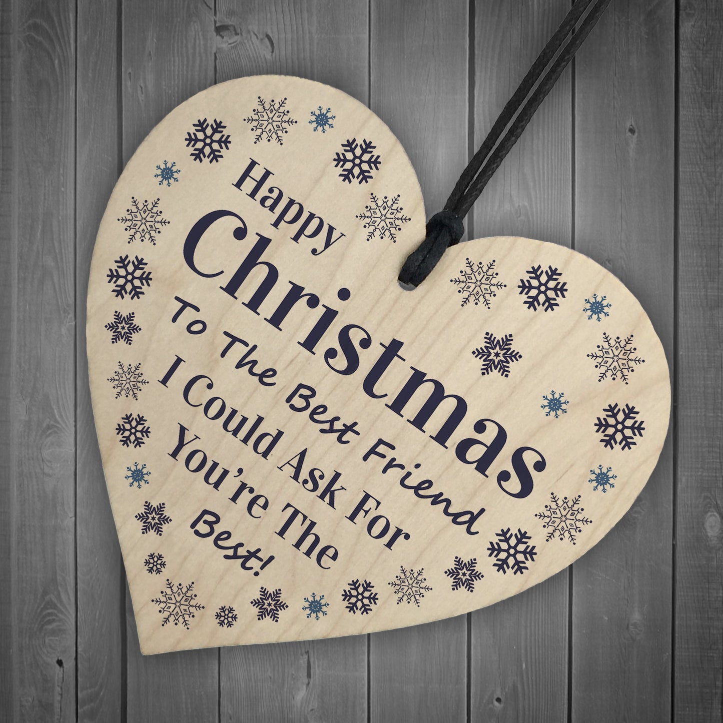 Best Friend Christmas Gifts Wood Heart Gift For Friend Keepsake