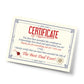 Funny Unusual Gift For Dad Certificate Fathers Day Birthday Gift