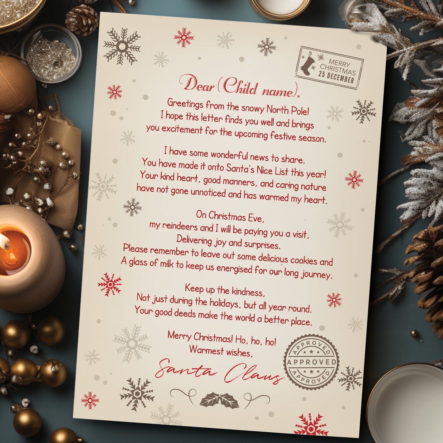 Letter From Santa For Christmas Personalised Christmas Eve Box