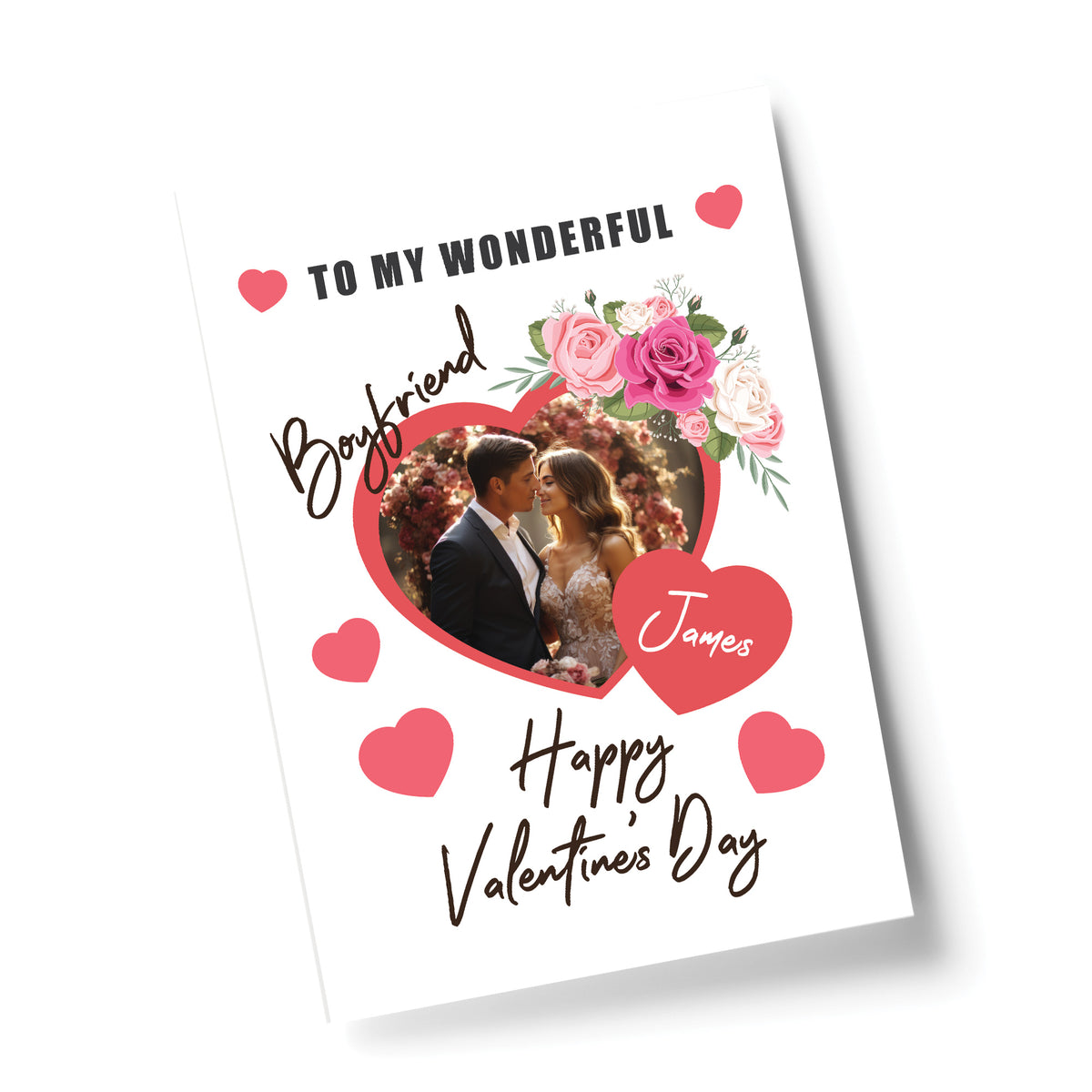 Valentines Day Gift For Boyfriend Personalised Print With Photo