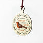 A Robin Appears Mum Memorial Bauble Wooden Tree Decoration