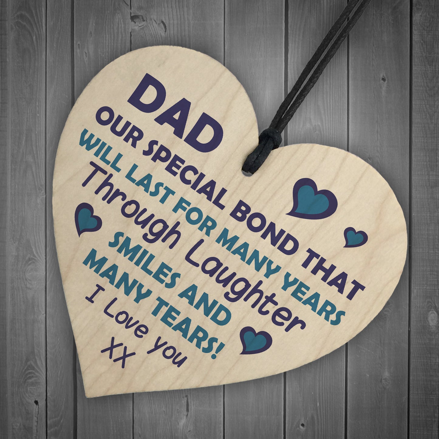 Dad Gift Poem Wood Heart Fathers Day Gifts For Dad From Daughter