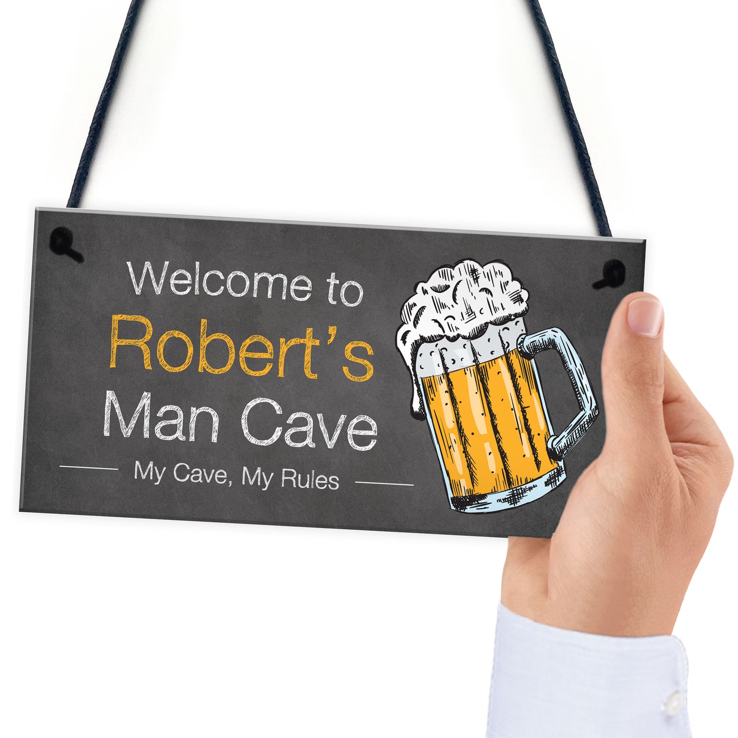 PERSONALISED Man Cave Hanging Sign For Shed Bar Gift For Men