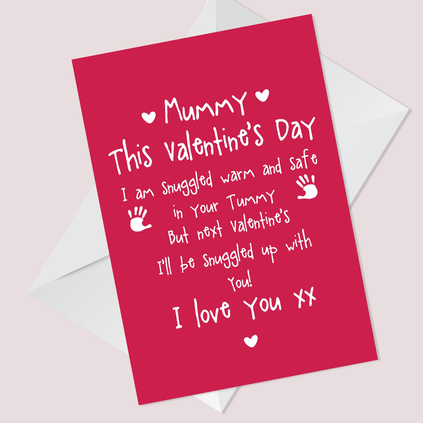 Cute Mummy to Be Valentines Card Love Baby Bump Poem