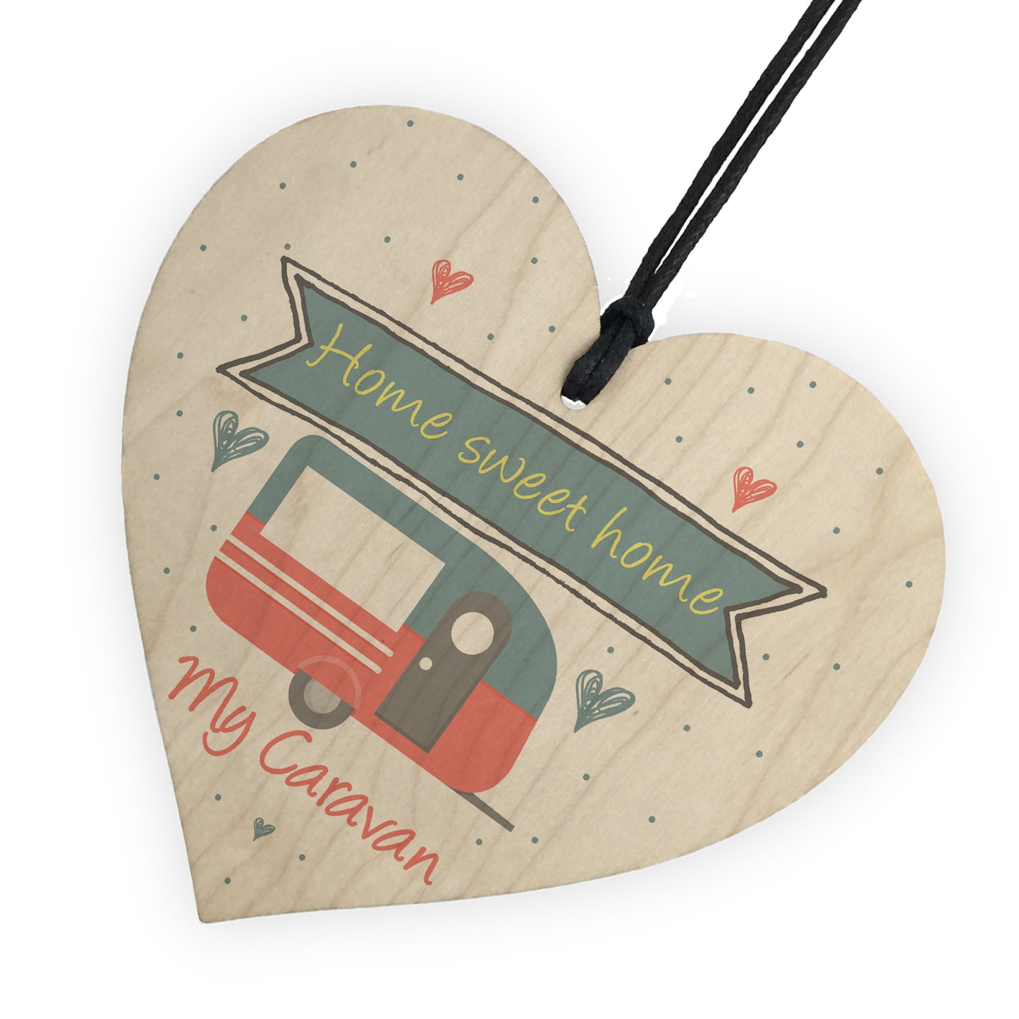 Caravan Home Sweet Home Wooden Plaque Funny Retirement Gift