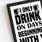 Funny Bar Signs FRAMED Print Bar Signs For Home Bar Man Cave