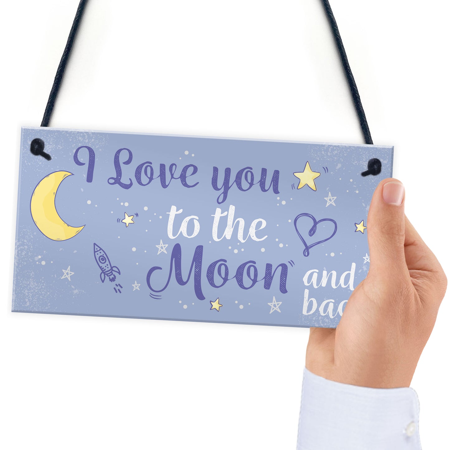 Love You To The Moon And Back Sign Friendship Gift Mum Daddy