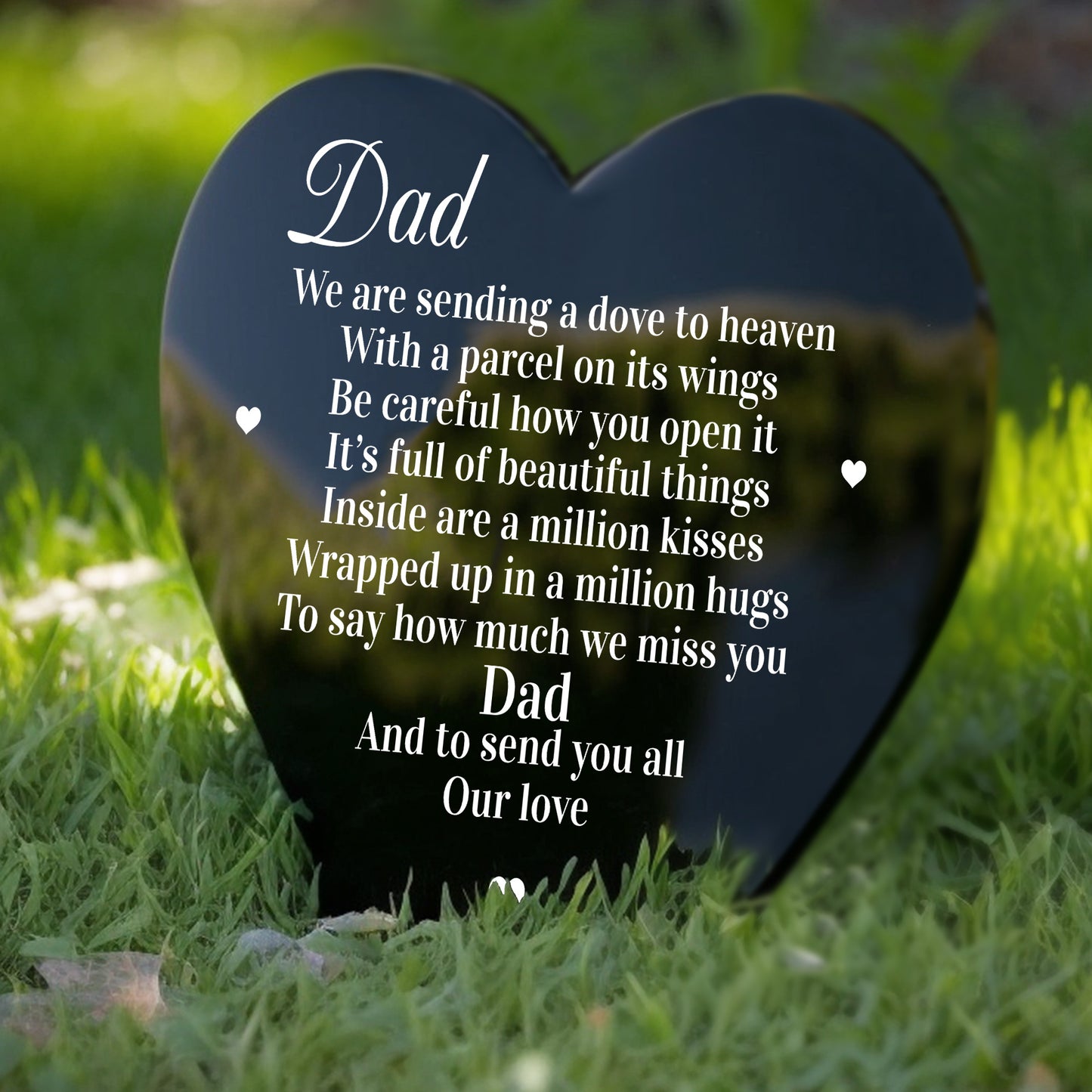 Dad Memorial Plaque Poem Grave Stake Ornament Remembrance Item