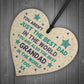 Best Dad Grandad Gift For Fathers Day Birthday Wooden Heart Gift