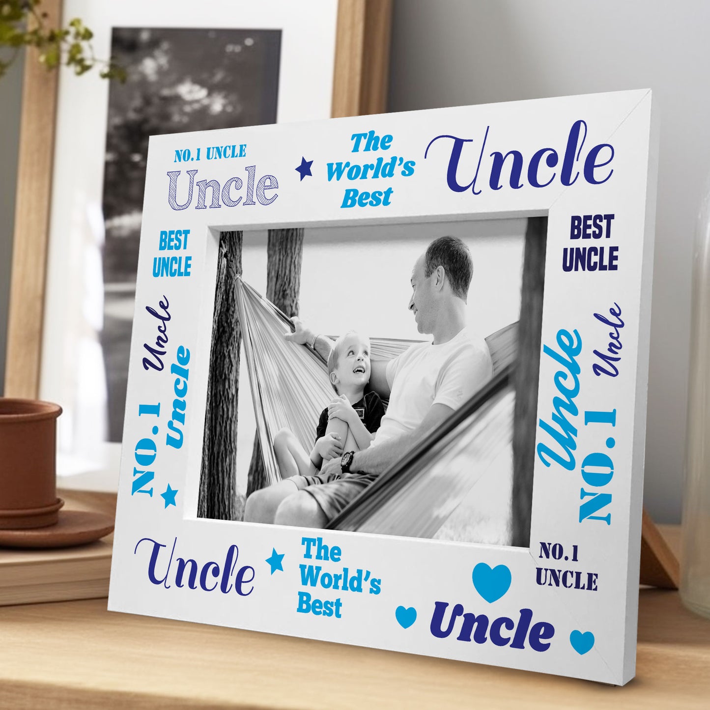 Novelty Gift For Uncle Birthday Fathers Day Wooden Uncle Frame