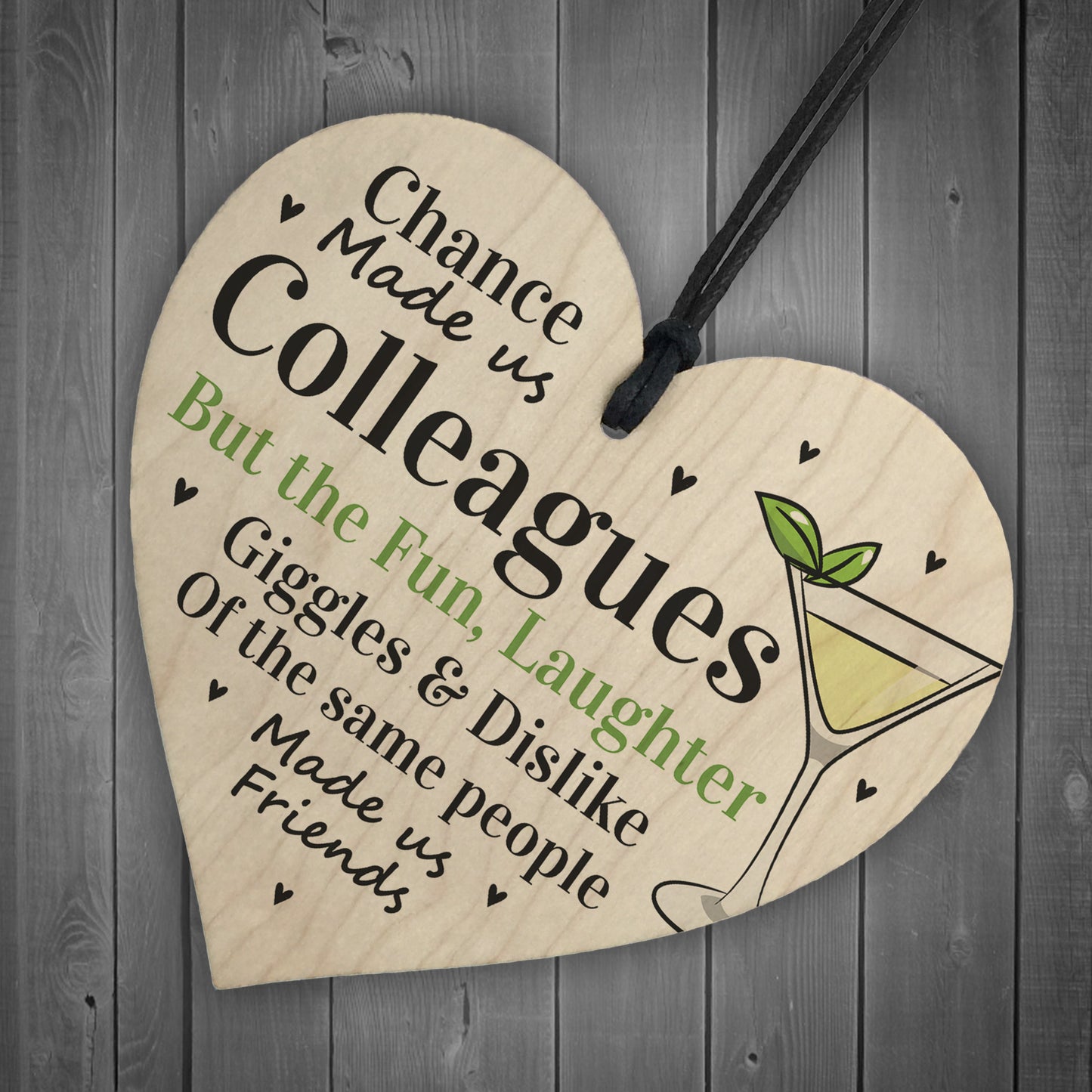 Funny Chance Made Us Colleagues Wood Heart Thank You Gifts