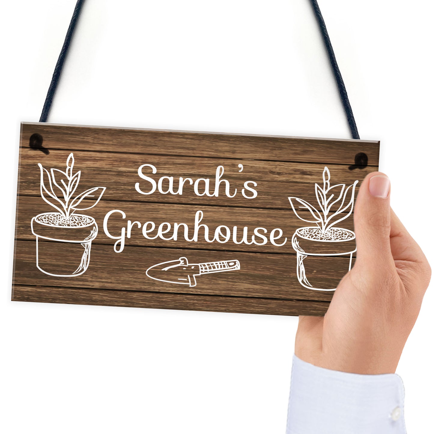 Novelty Greenhouse Sign Rustic Garden Summerhouse Sign Friend