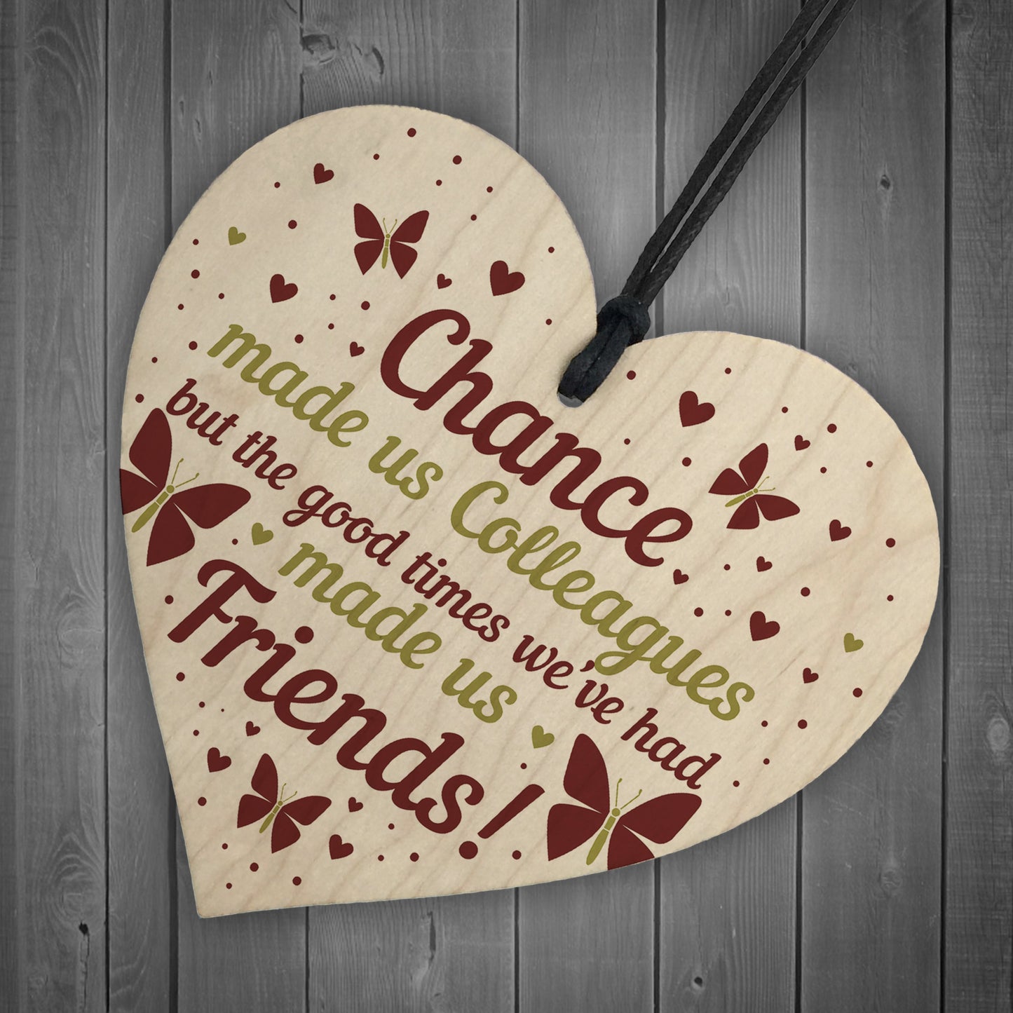 Colleague Leaving Gifts Wooden Heart Work Colleague Friendship