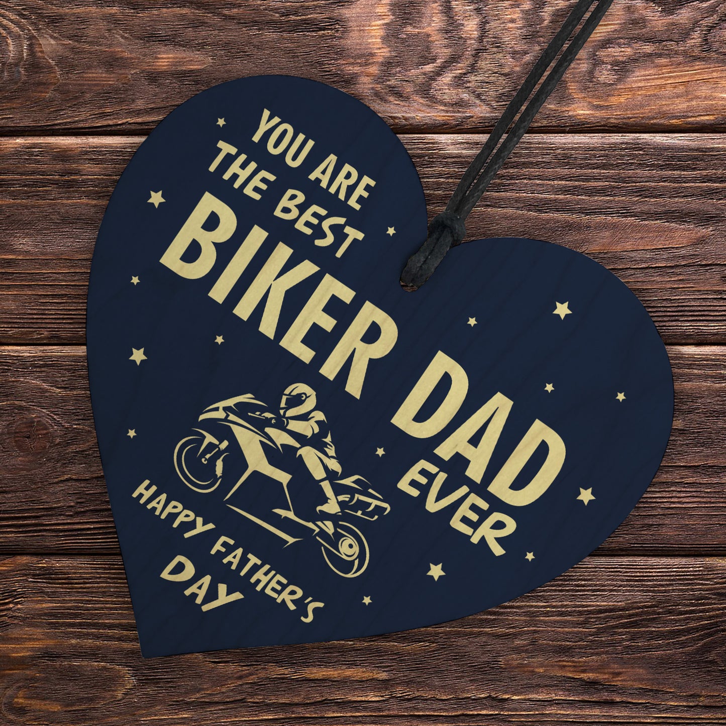 Motorbike Biker Bike Gift Fathers Day Gift for Dad Daddy Heart