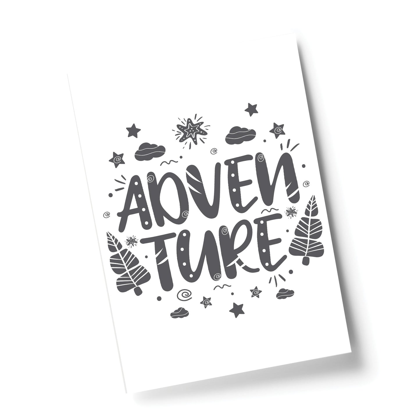 Grey ADVENTURE Print For Boys Bedroom Baby Boys Nursery Decor