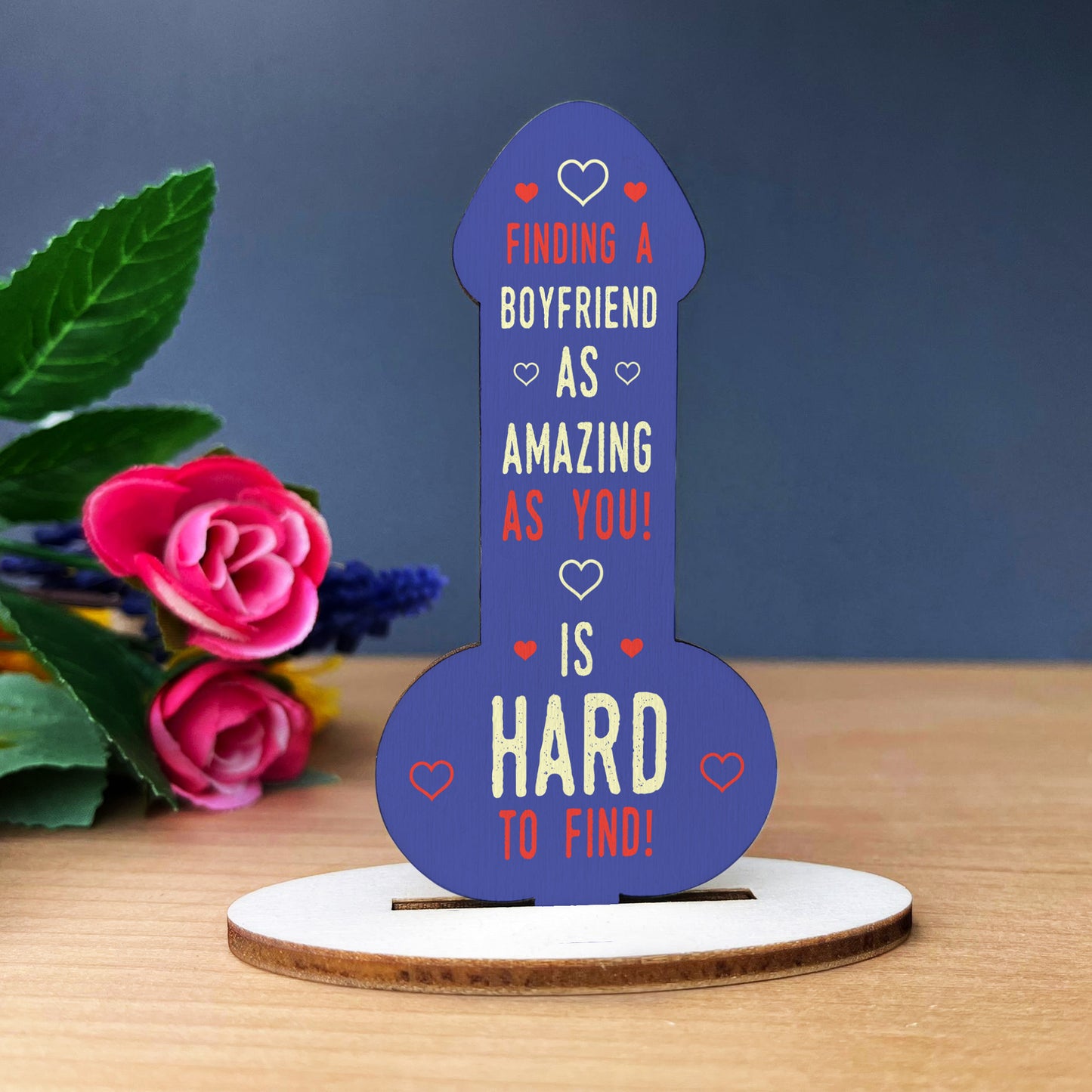 Valentines Gift For Him Partner Boyfriend Wood Plaque Funny