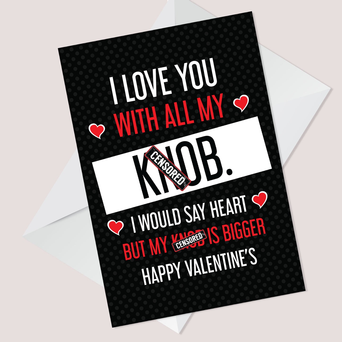 RUDE Valentines Day Card For Boyfriend Husband Funny Card