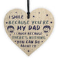 Funny Rude Fathers Day Card Gift For Dad Wood Heart Joke