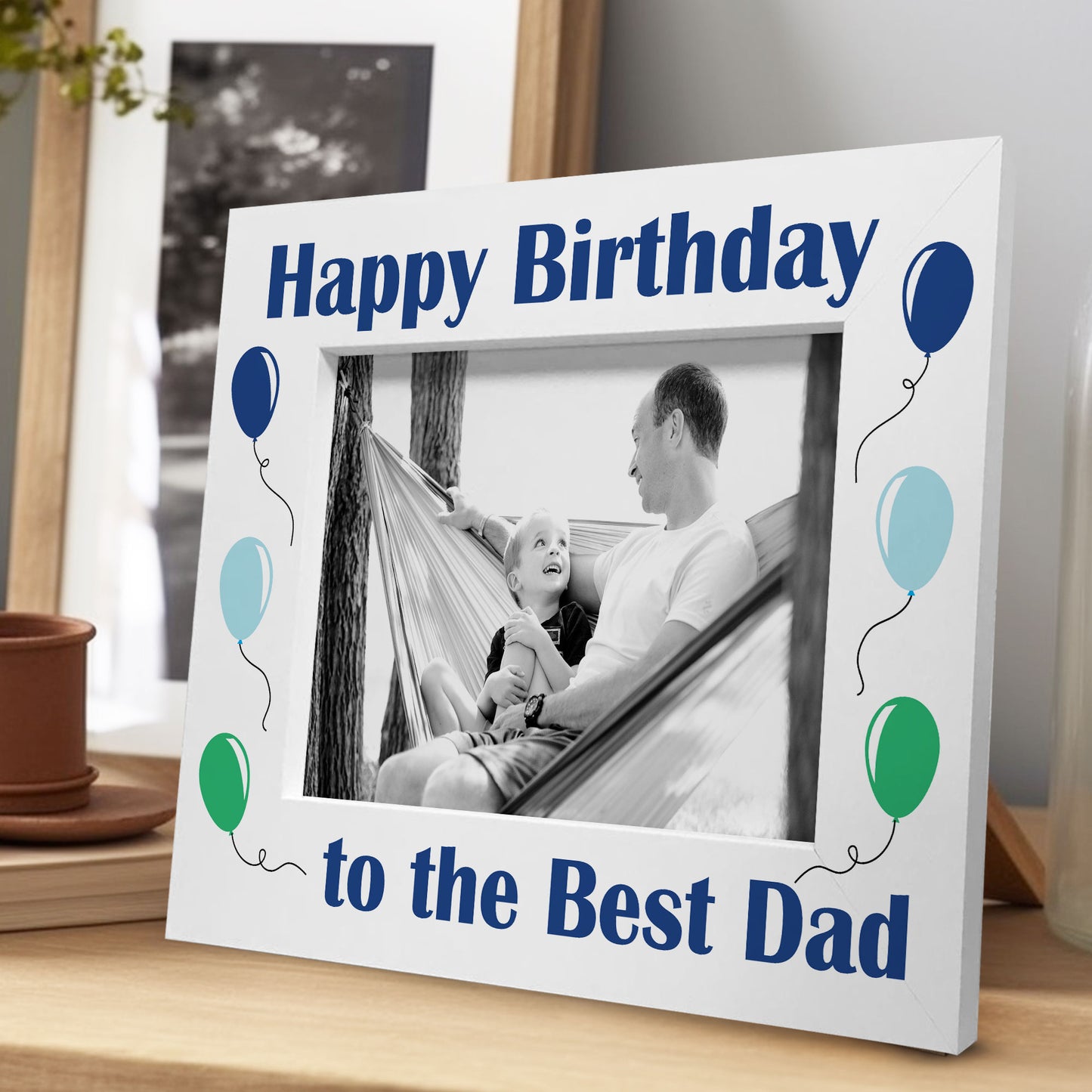 Birthday Gift Best Dad Gift for Dad Daddy Wooden Photo Frame