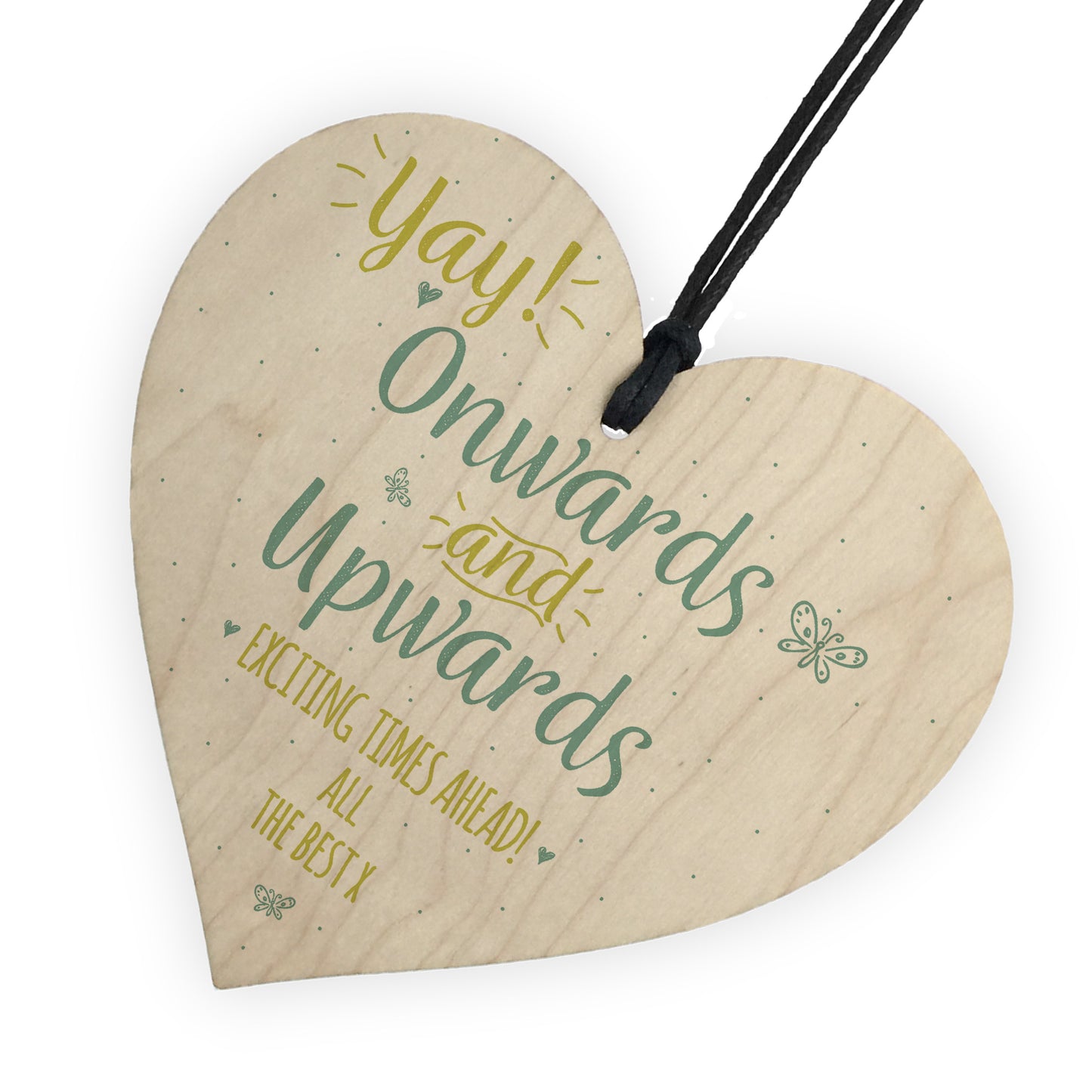 Good Luck Friend Friendship Colleague Leaving Job Gift Wood Hear