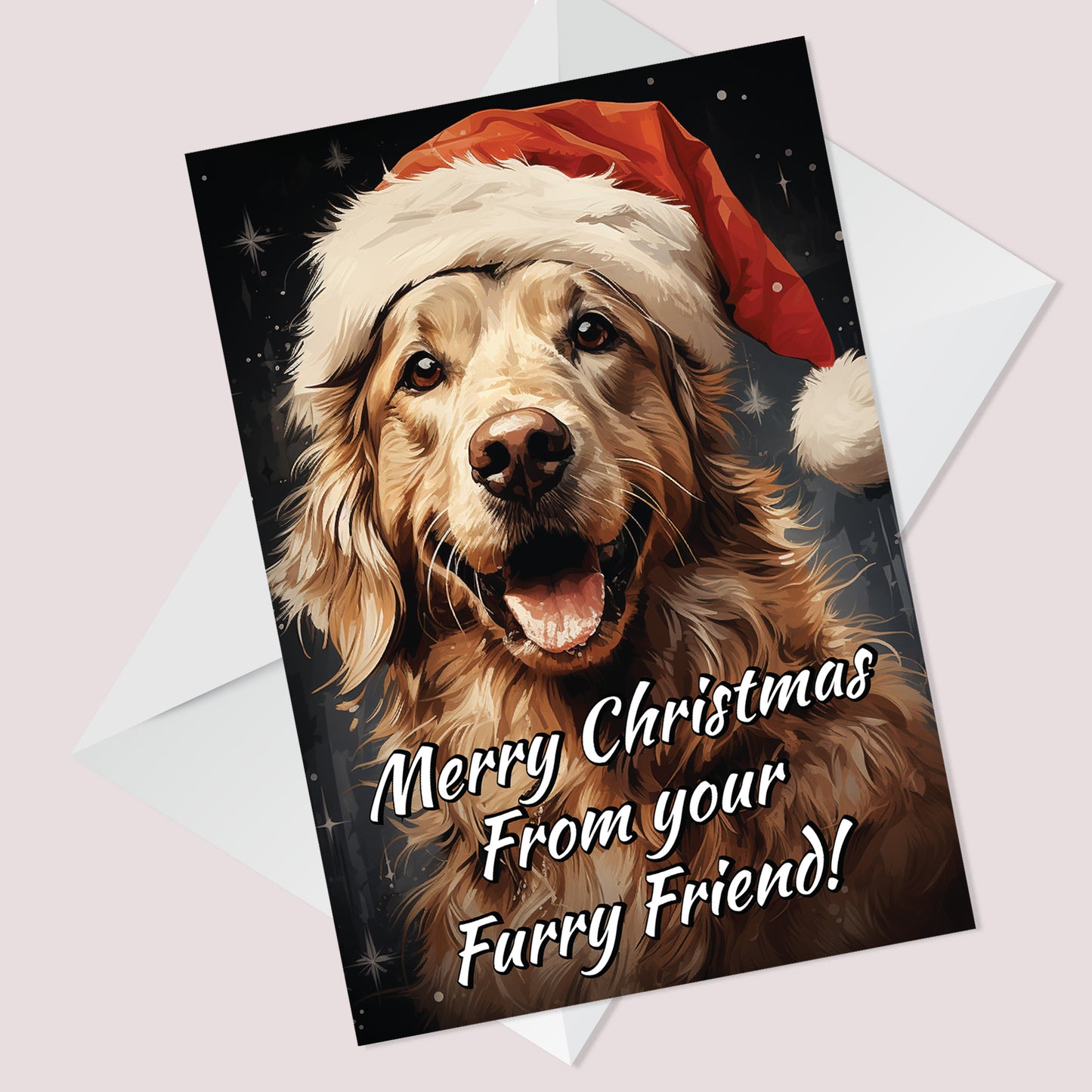 Labrador Dog Christmas Card Funny Dog Greetings Card From Dog