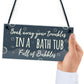 Bath Tub Bathroom Decor Toilet Door Sign Nautical Wall Sign
