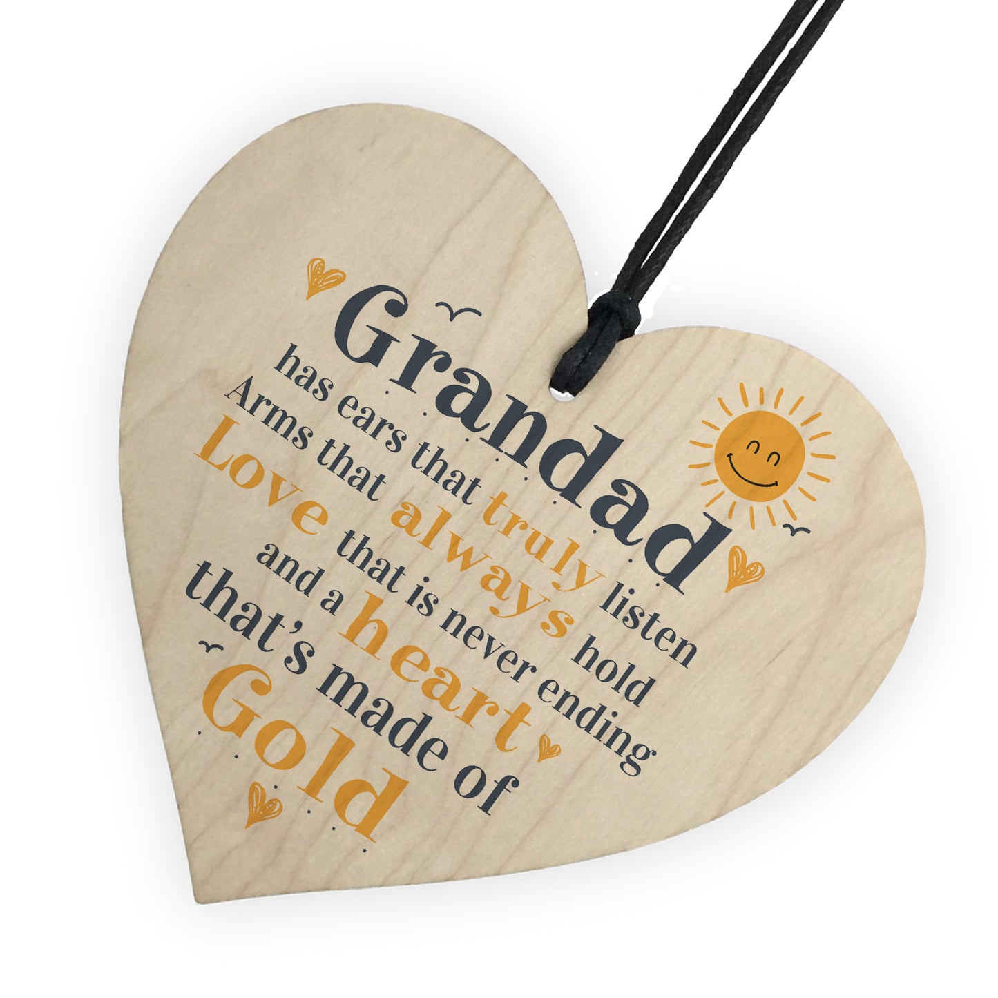 Fathers Day Heart Plaques Dad Grandad Grandpa Birthday Gifts