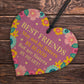 Best Friends Wooden Friendship Hanging Heart Birthday Friend